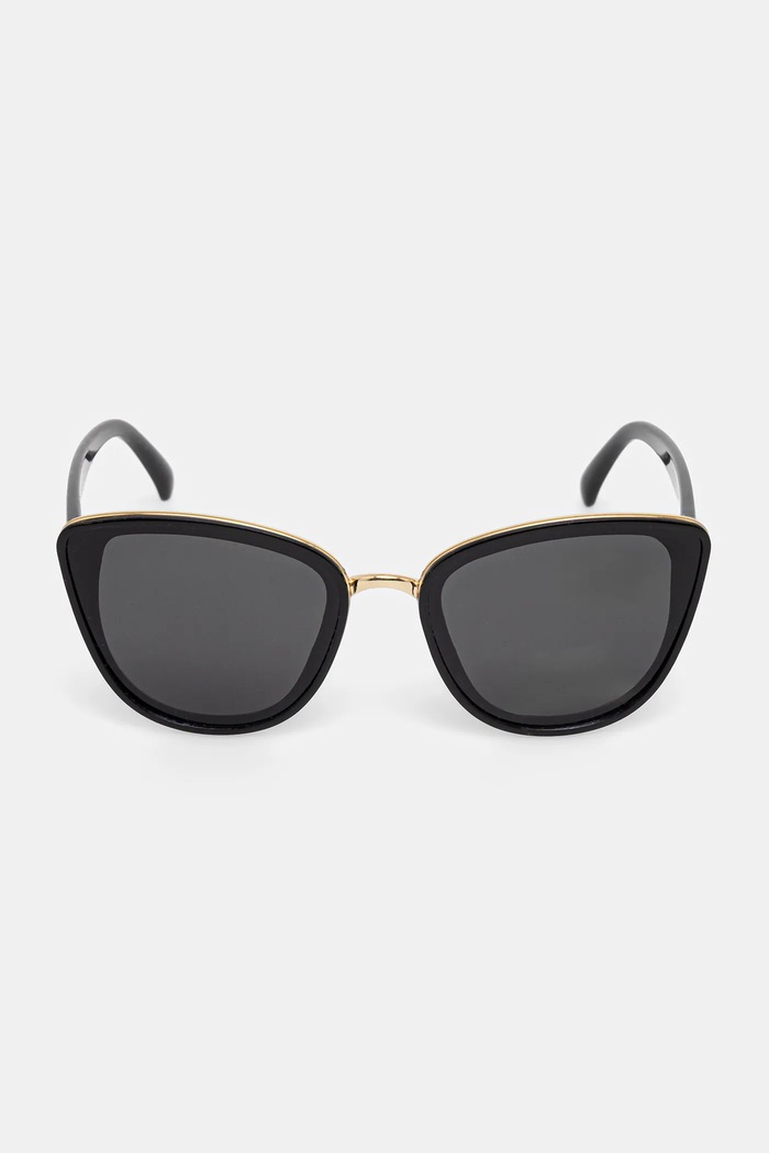 Akcesoria Okulary przeciwsłoneczne kocie oczy damskie RS24-OKD401 czarny