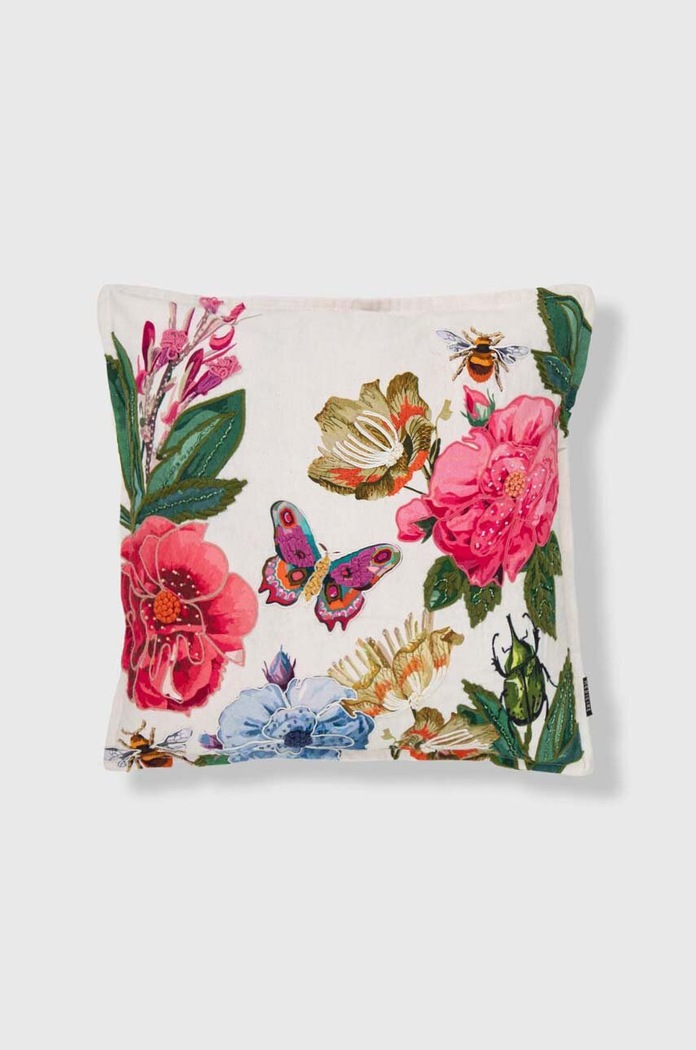 Dekoratívna obliečka na vankúš s aplikáciou 45 x 45 cm so vzorom béžová farba RS24-PSU502 béžová RS24