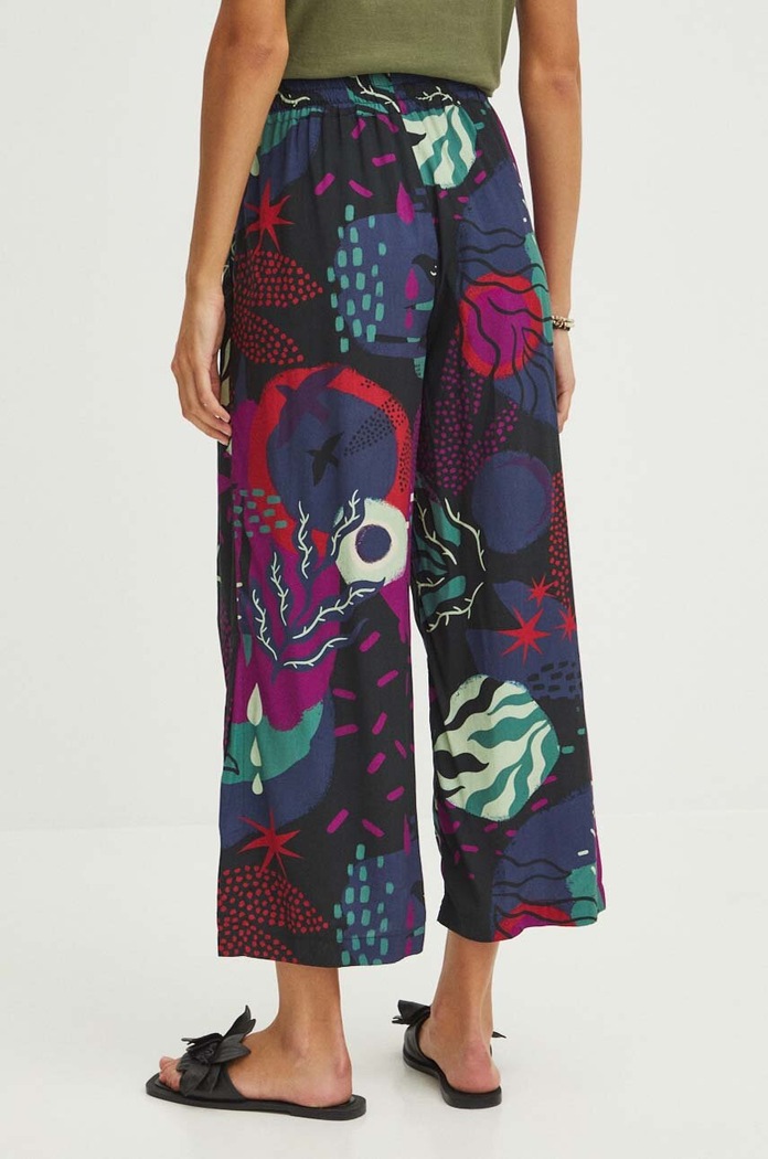 Odzież Spodnie damskie culottes wzorzyste kolor multicolor RS24-SPD0B0 multicolor