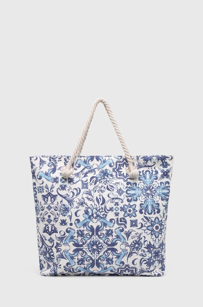 Kabelka dámska typ shopper so vzorom modrá farba RS24-TODB08 modrá RS24
