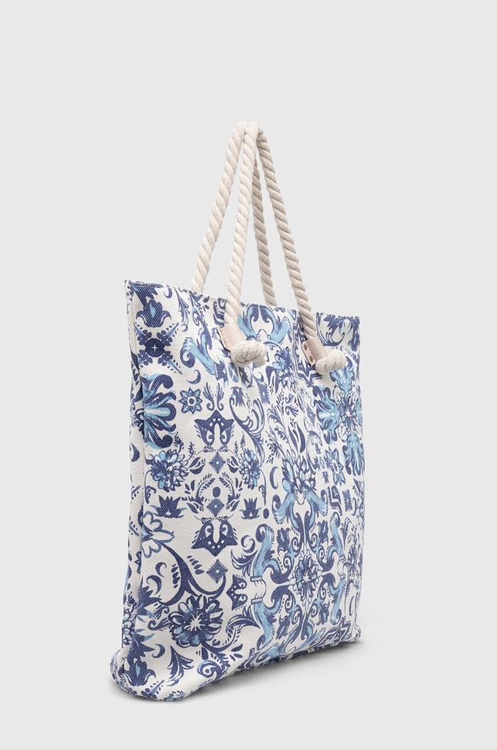 Doplnky Kabelka dámska typ shopper so vzorom modrá farba RS24-TODB08 modrá