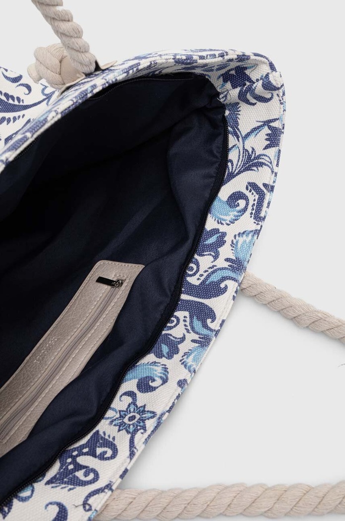 Kabelka dámska typ shopper so vzorom modrá farba RS24-TODB08 modrá