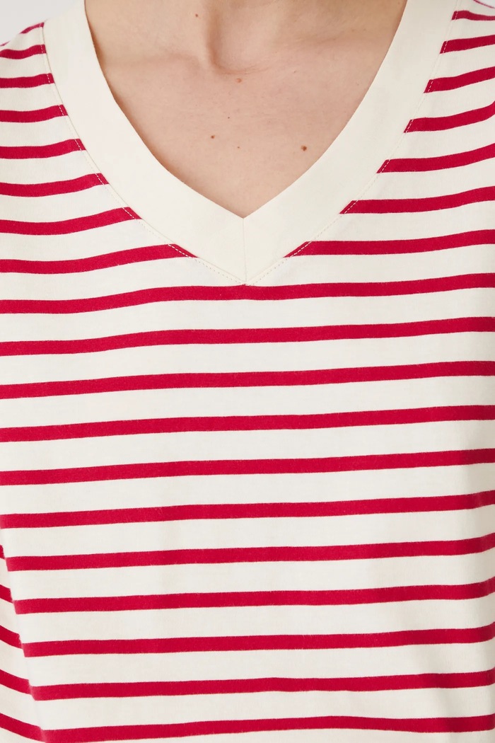 T-shirt damski bawełniany RS24-TSD074 beżowy
