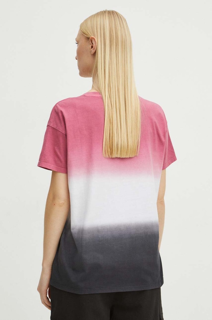 Odzież T-shirt bawełniany damski z kolekcji Love Alchemy kolor różowy RS24-TSD270 różowy