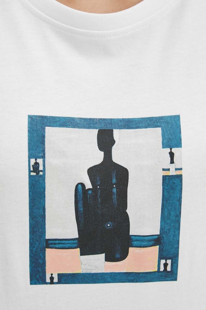 T-shirt bawełniany damski z kolekcji Jerzy Nowosielski x Medicine kolor biały RS24.TSD670