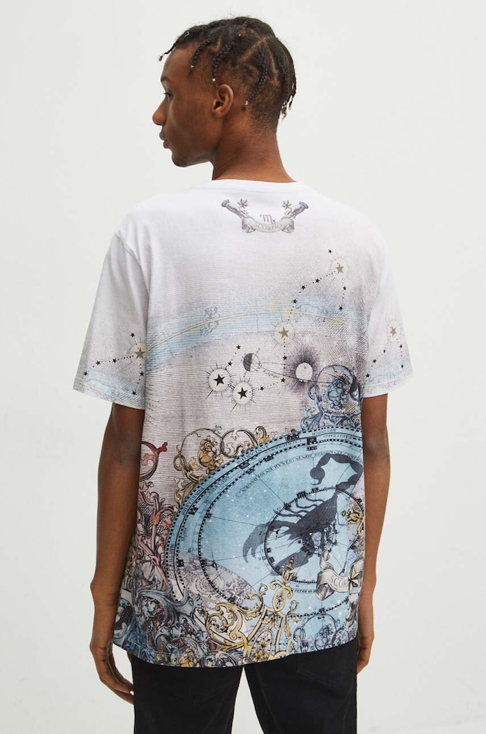 T-shirt bawełniany męski z kolekcji Zodiak - Skorpion kolor multicolor multicolor RS24.TSM150