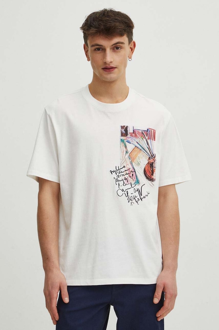 Medicine tricou din bumbac RS24.TSM453 bej RS24