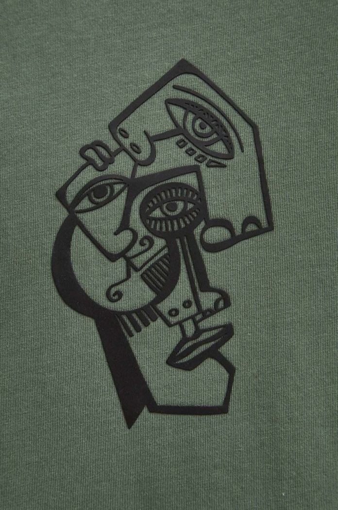 T-shirt bawełniany męski by Kasia Wysocka – TerraKata, Grafika Polska kolor zielony RS24.TSM460 zielony