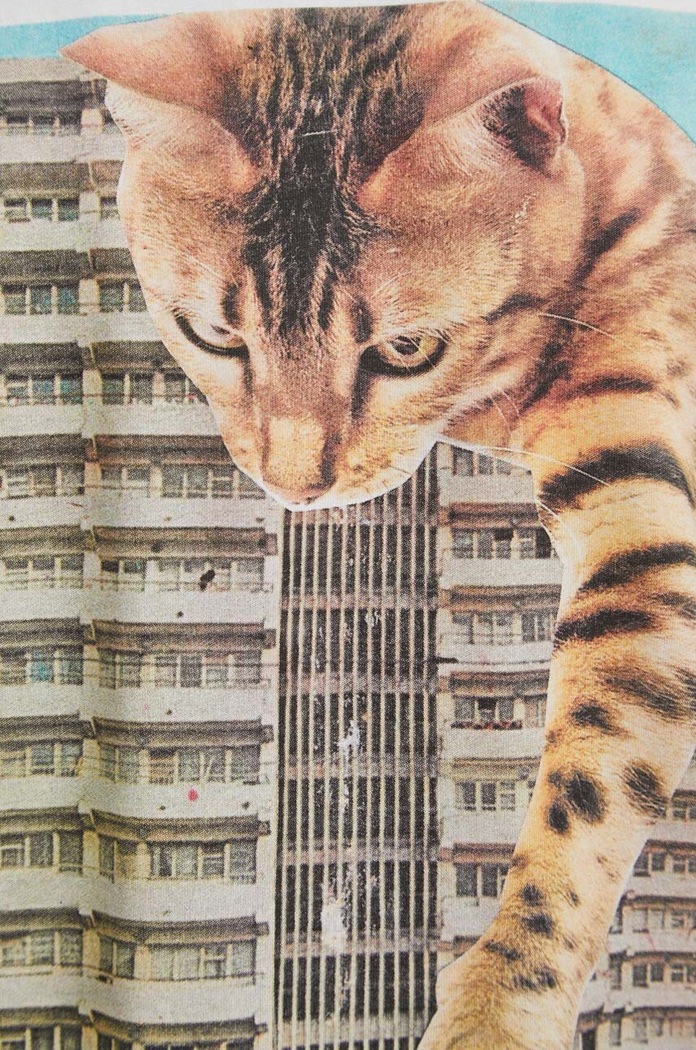 T-shirt bawełniany męski by Magda Kubiak - Dziki Las collages, Grafika Polska kolor biały RS24-TSM466