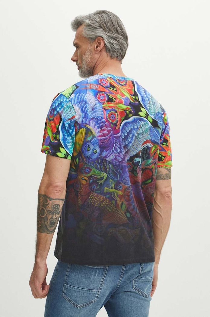 T-shirt bawełniany męski z kolekcji Jane Tattersfield x Medicine kolor multicolor multicolor RS24-TSM851