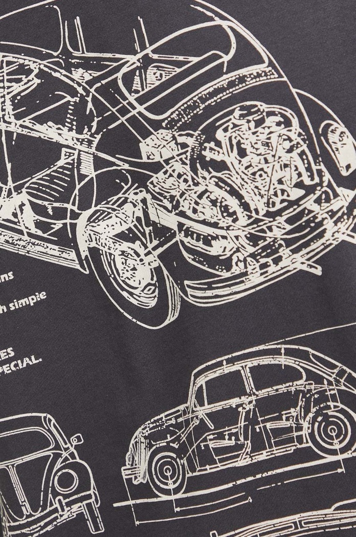 Bavlnené tričko pánske Volkswagen šedá farba RS24.TSMC21 sivá