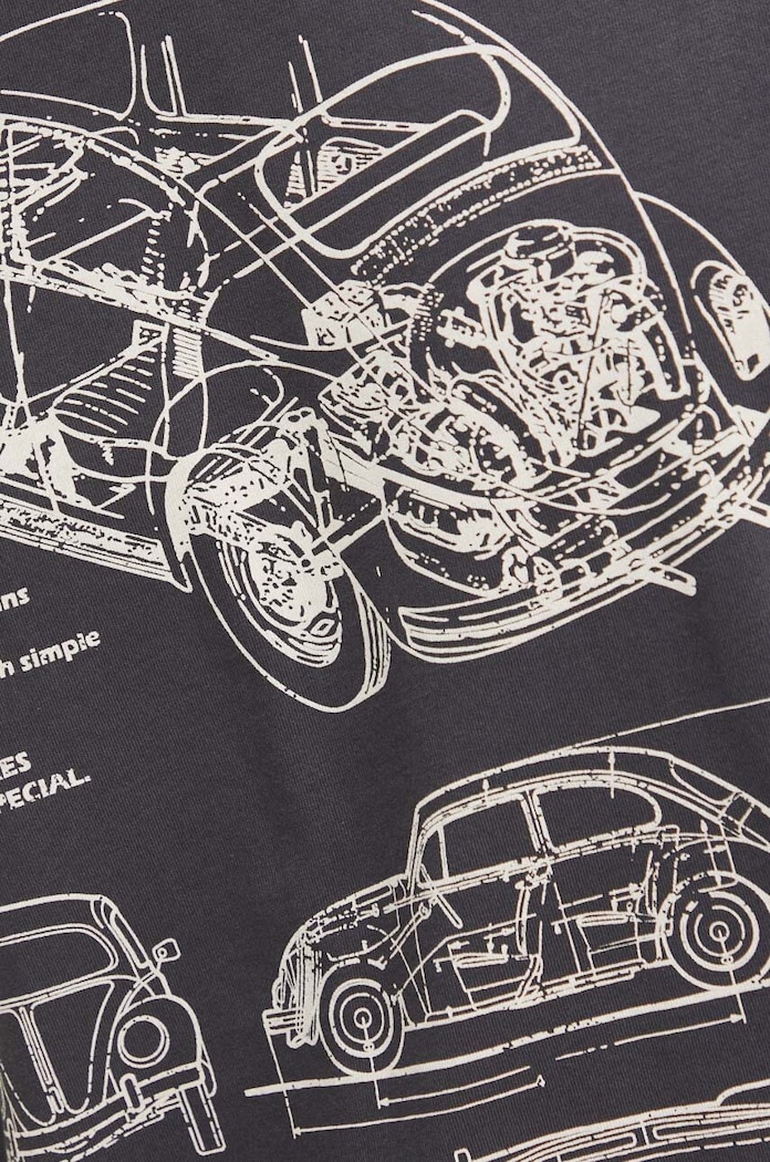 Bavlnené tričko pánske Volkswagen šedá farba RS24.TSMC21 sivá