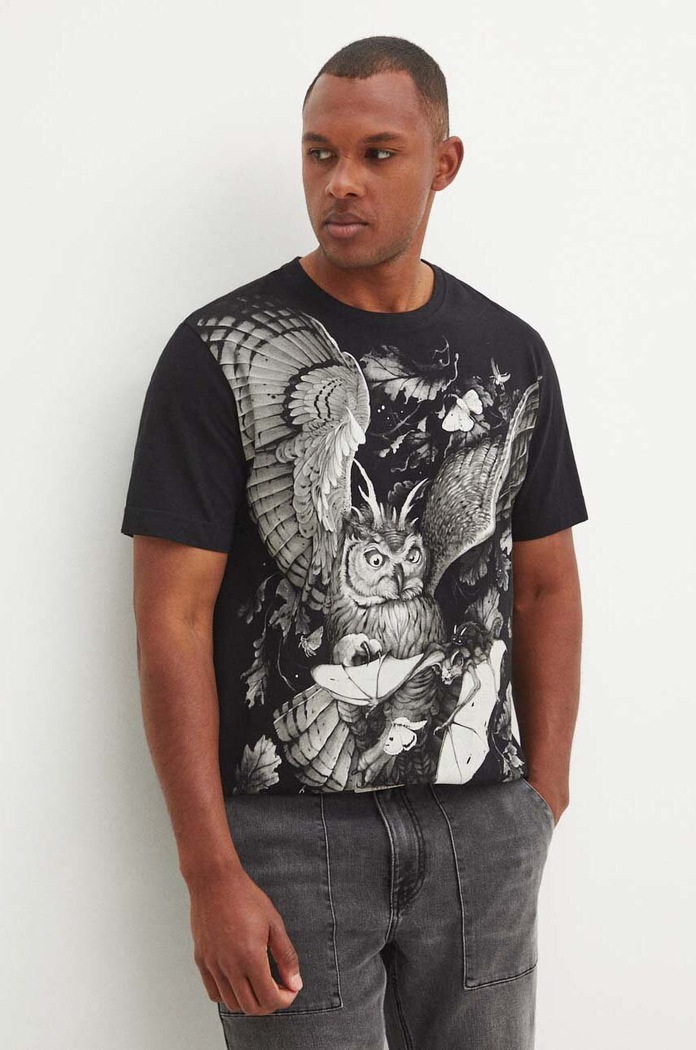 T-shirt bawełniany męski Tattoo Art by Piotr Bemben kolor czarny RS24-TSMC59 czarny RS24