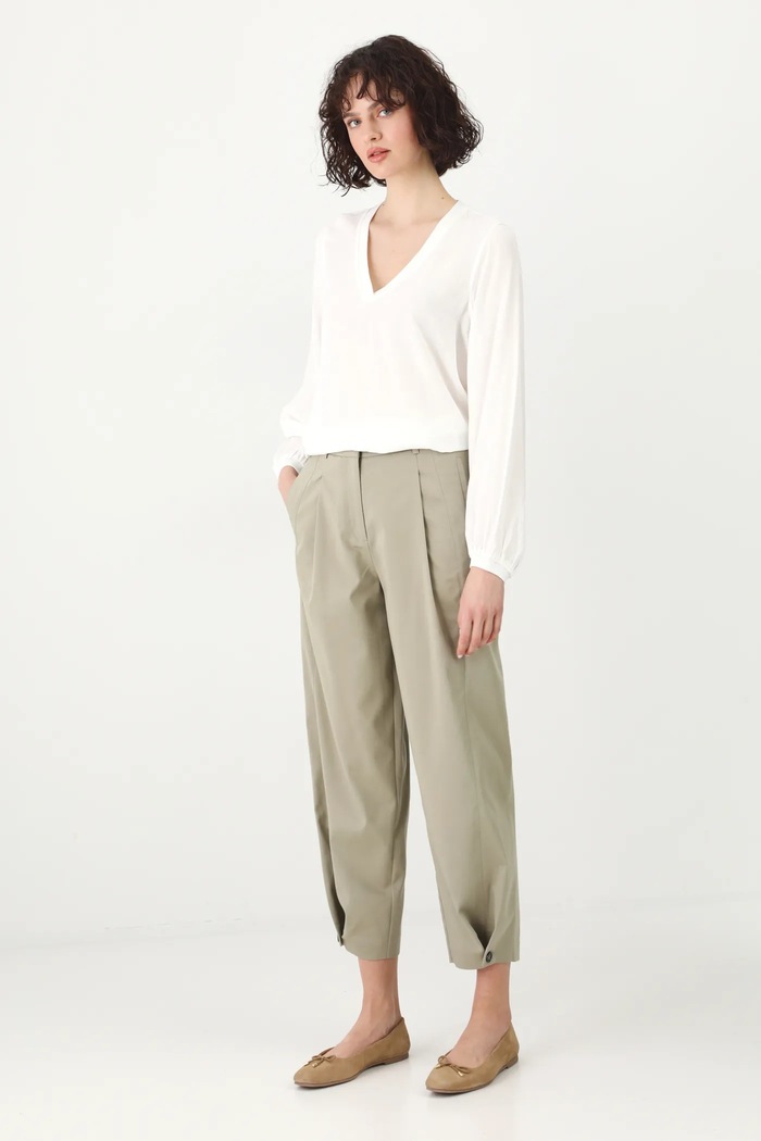 Halenka dámská regular, hladký povrch bílá barva RS25-BDD050 bílá RS25