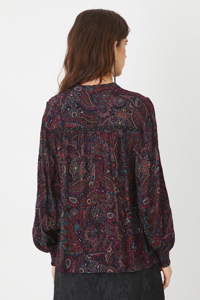 Odzież Bluzka damska oversize wzorzysta kolor multicolor RS25-BDD101 multicolor