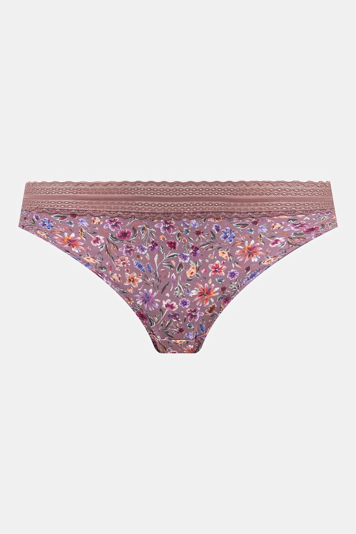 Figi bawełniane damskie briefs z elastanem w kwiaty (3-pack) kolor multicolor RS25-BID303 multicolor RS25
