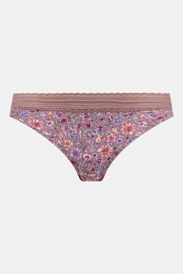 Figi bawełniane damskie briefs z elastanem w kwiaty (3-pack) kolor multicolor RS25-BID303 multicolor RS25