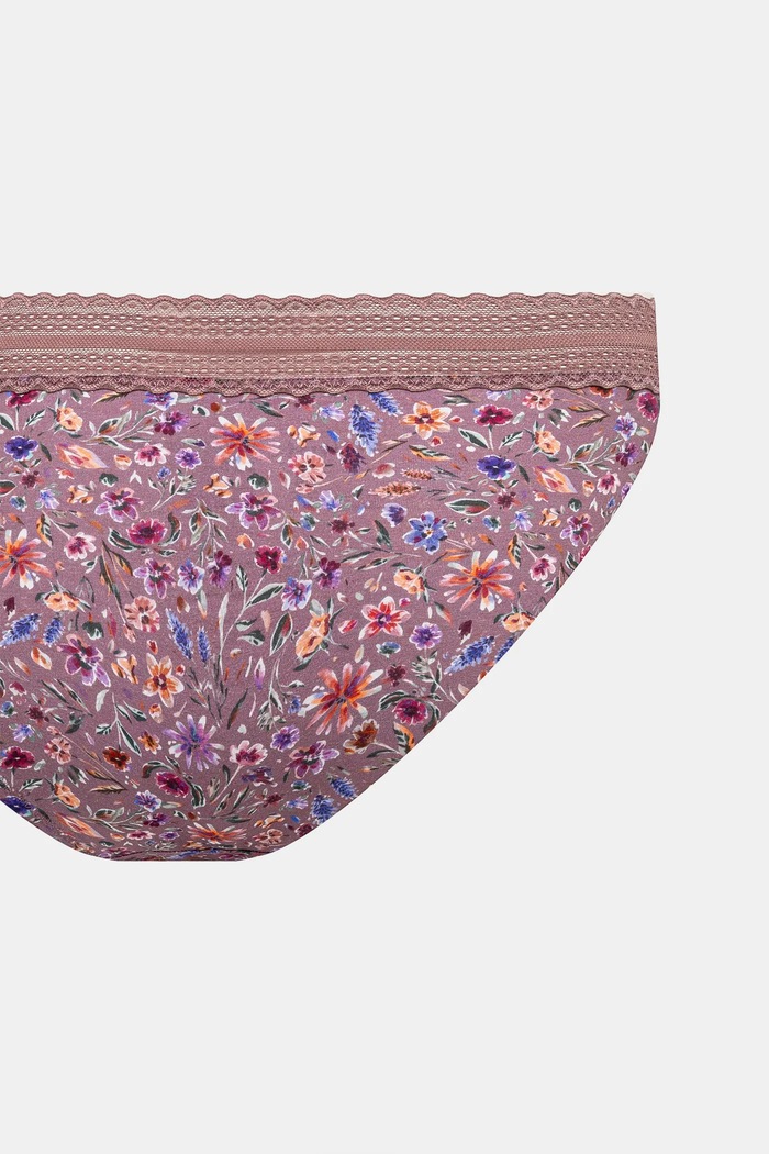 Figi bawełniane damskie briefs z elastanem w kwiaty (3-pack) kolor multicolor RS25-BID303 multicolor