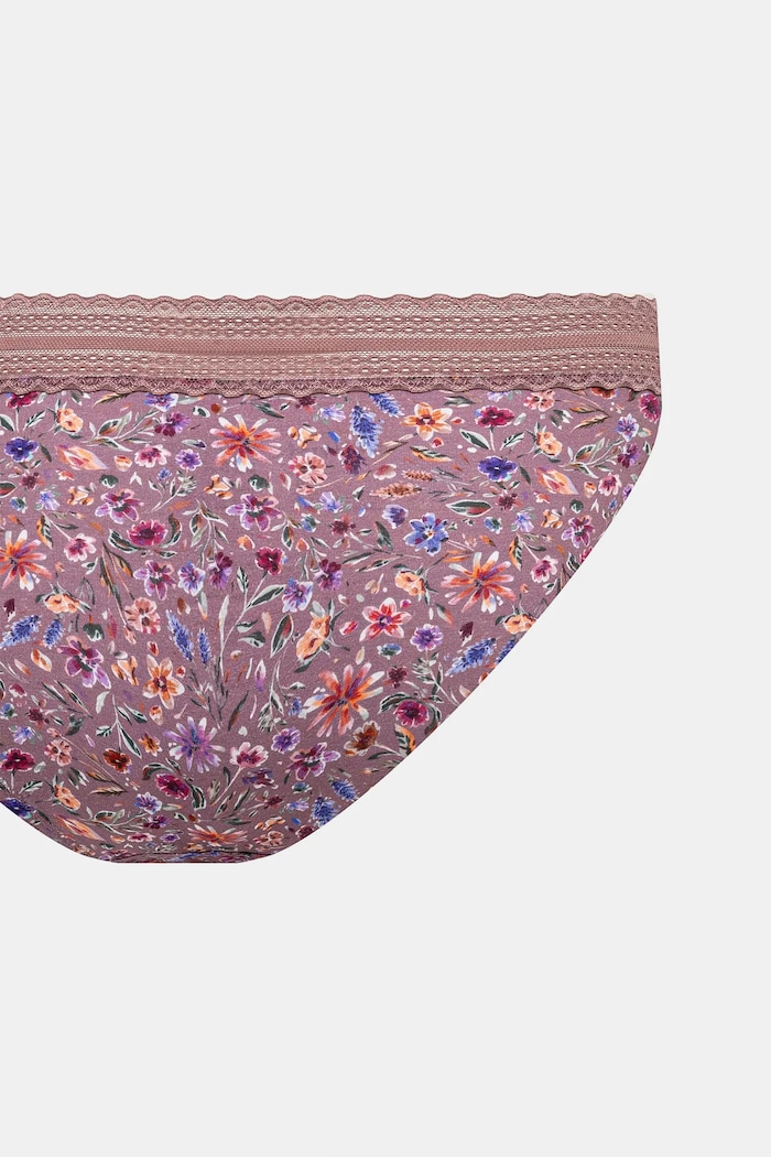 Figi bawełniane damskie briefs z elastanem w kwiaty (3-pack) kolor multicolor RS25-BID303 multicolor