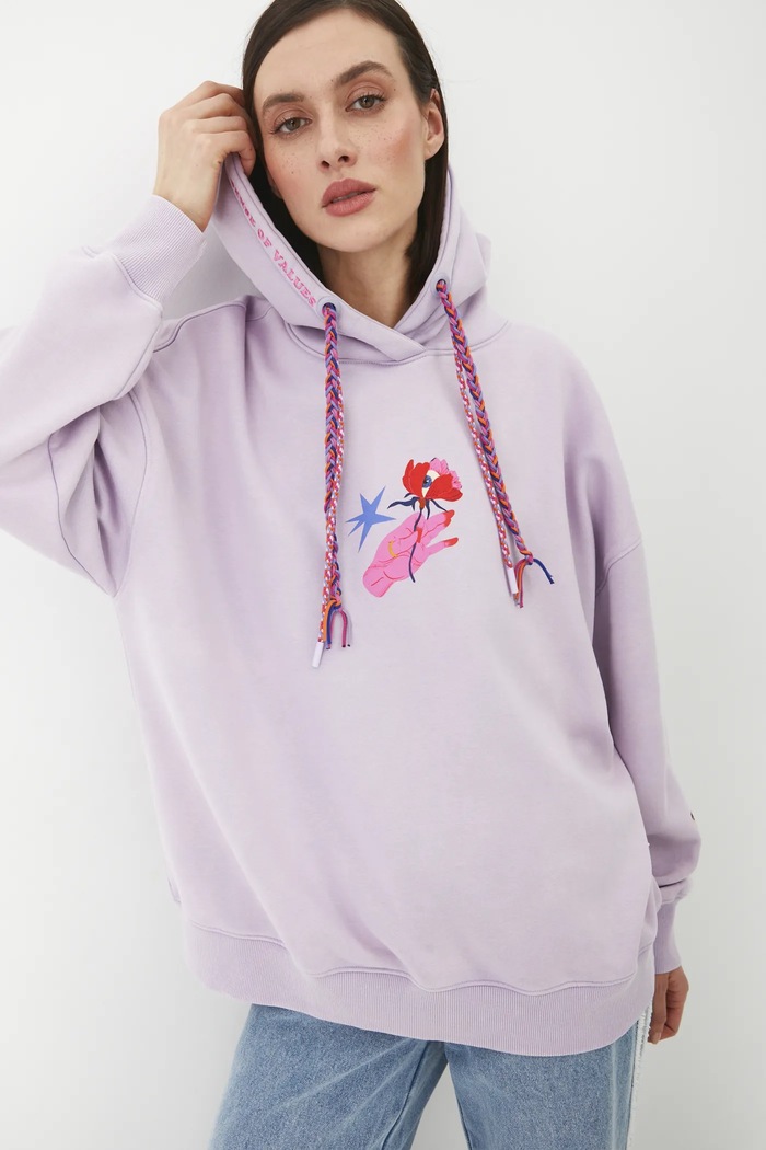 Bluza damska by Patrycja Niewiadomska, Sense of Values kolor fioletowy RS25.BLD650 fioletowy RS25