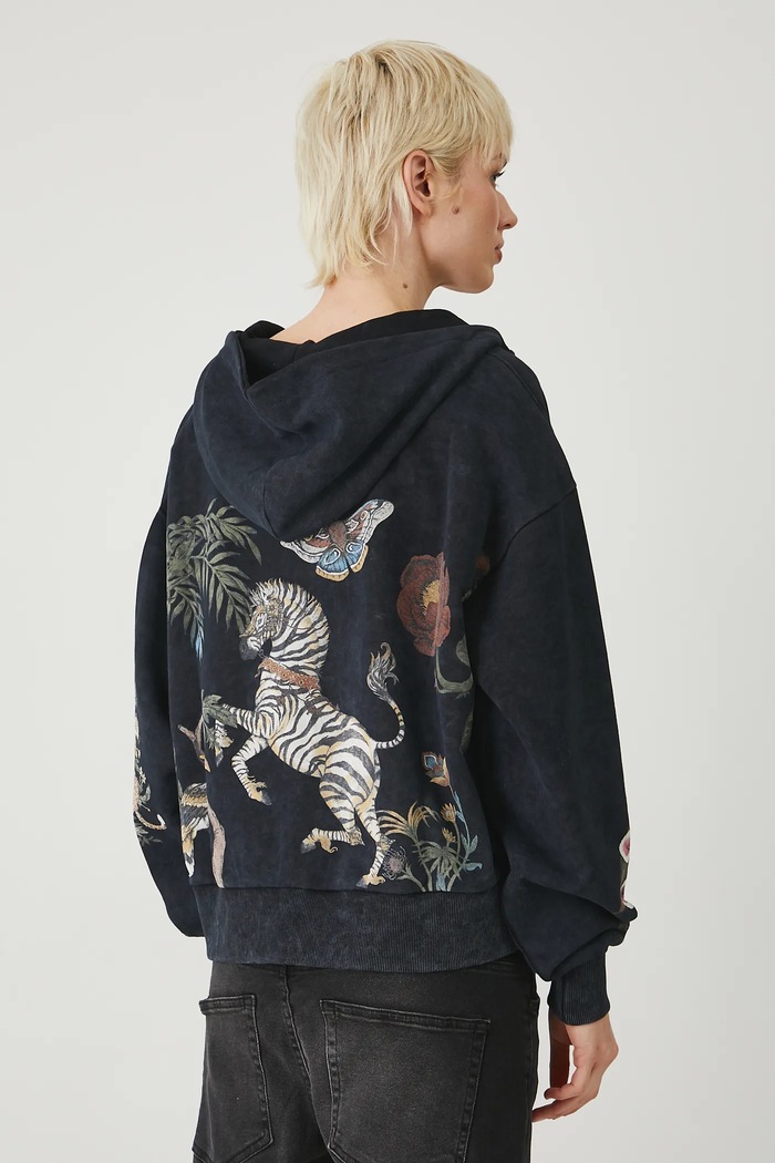 Odzież Bluza bawełniana damska z nadrukami kolor szary RS25.BLD801 szary