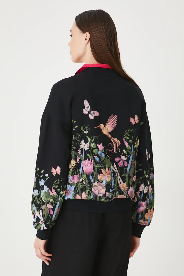 Odzież Bluza damska z nadrukiem kolor czarny RS25-BLD900 czarny