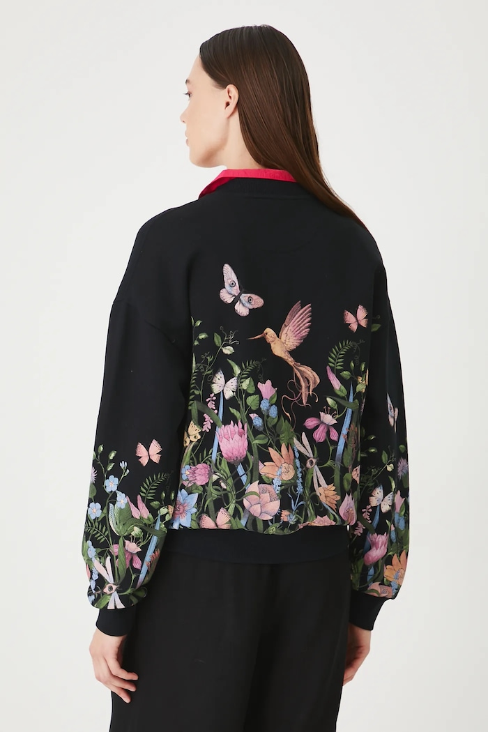 Odzież Bluza damska z nadrukiem kolor czarny RS25-BLD900 czarny