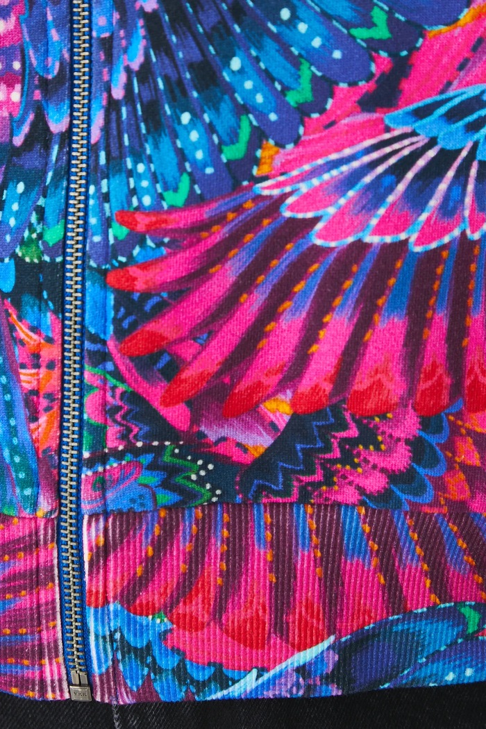 Bluza damska z kapturem wzorzysta RS25-BLDA01 multicolor