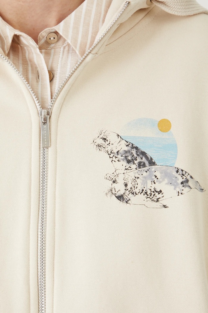 Bluza damska z kolekcji Medicine x Słowiński Park Narodowy kolor beżowy RS25-BLDA50