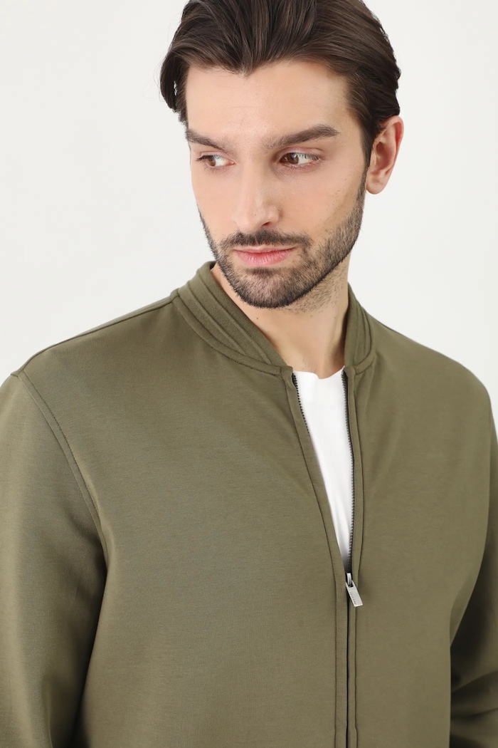 Bluza męska interlock gładka kolor zielony zielony RS25.BLM501