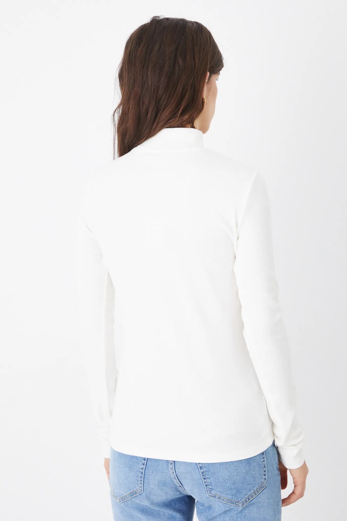 Odzież Longsleeve damski prążkowany z modalem kolor beżowy RS25.BUD011 beżowy