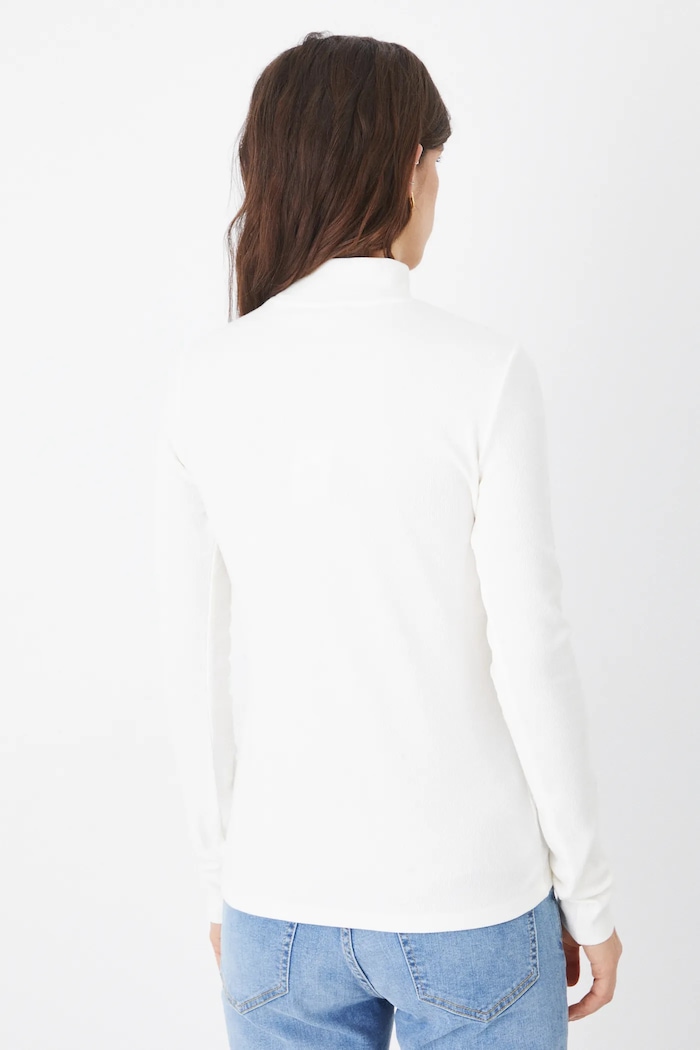 Odzież Longsleeve damski prążkowany z modalem kolor beżowy RS25.BUD011 beżowy