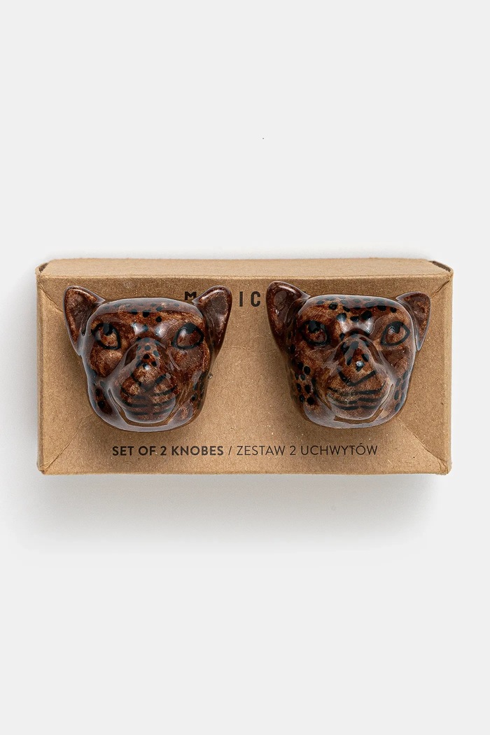 Obývací pokoj Nábytková rukojeť z porcelánu (2-pack) hnědá barva RS25-DEU810 hnědá