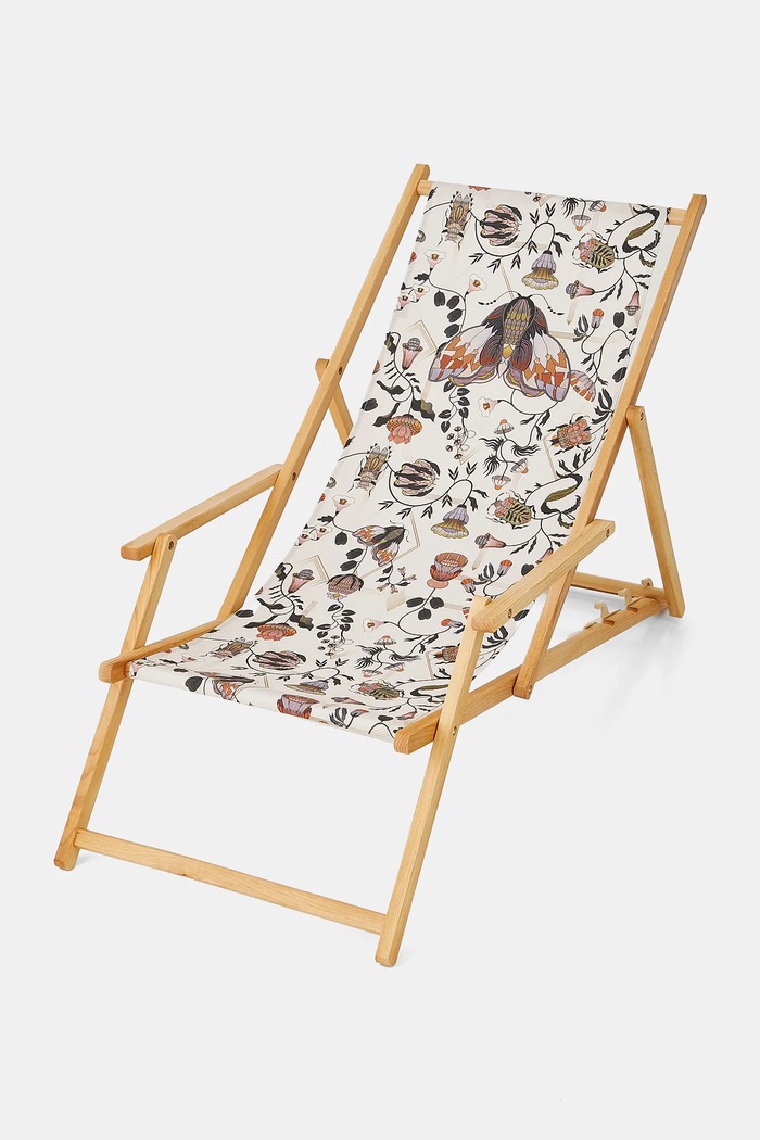Leżak z podłokietnikami wzorzysty kolor multicolor multicolor RS25-GAU600