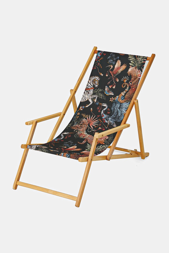 Leżak z podłokietnikami wzorzysty kolor multicolor multicolor RS25-GAU803