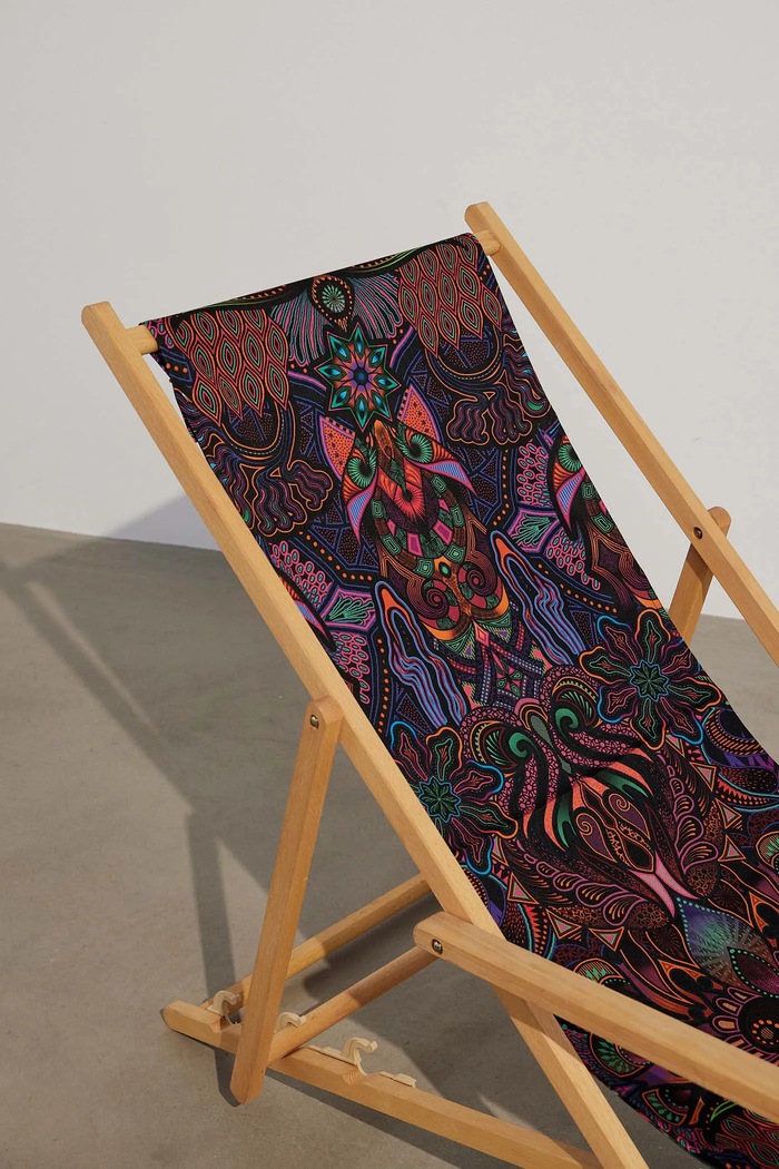 Lifestyle i travel Leżak z podłokietnikami wzorzysty kolor multicolor RS25-GAU903 multicolor