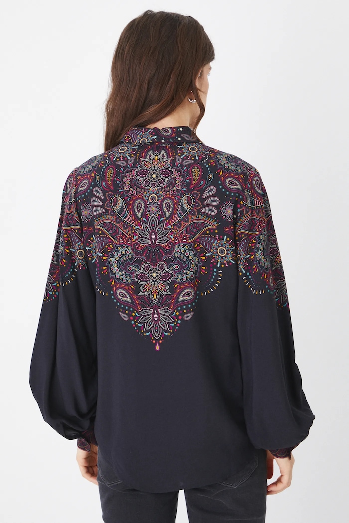 Odzież Koszula damska regular z wiskozy kolor multicolor RS25.KDD100 multicolor