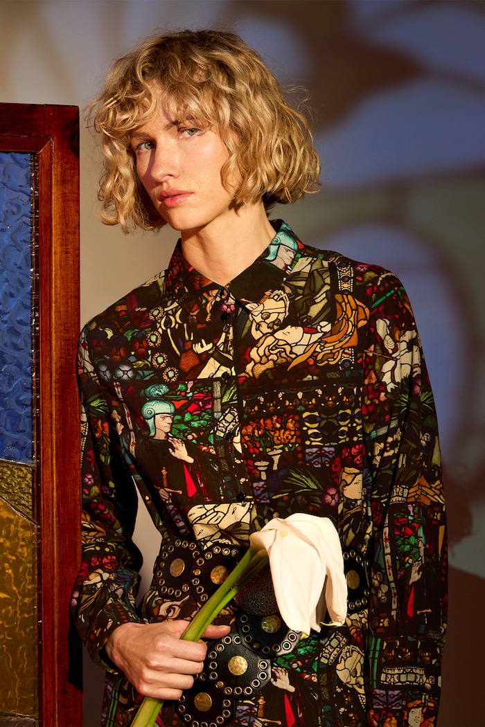 Koszula damska z kolekcji Eviva L'arte kolor multicolor wzorzyste multicolor RS25-KDD255