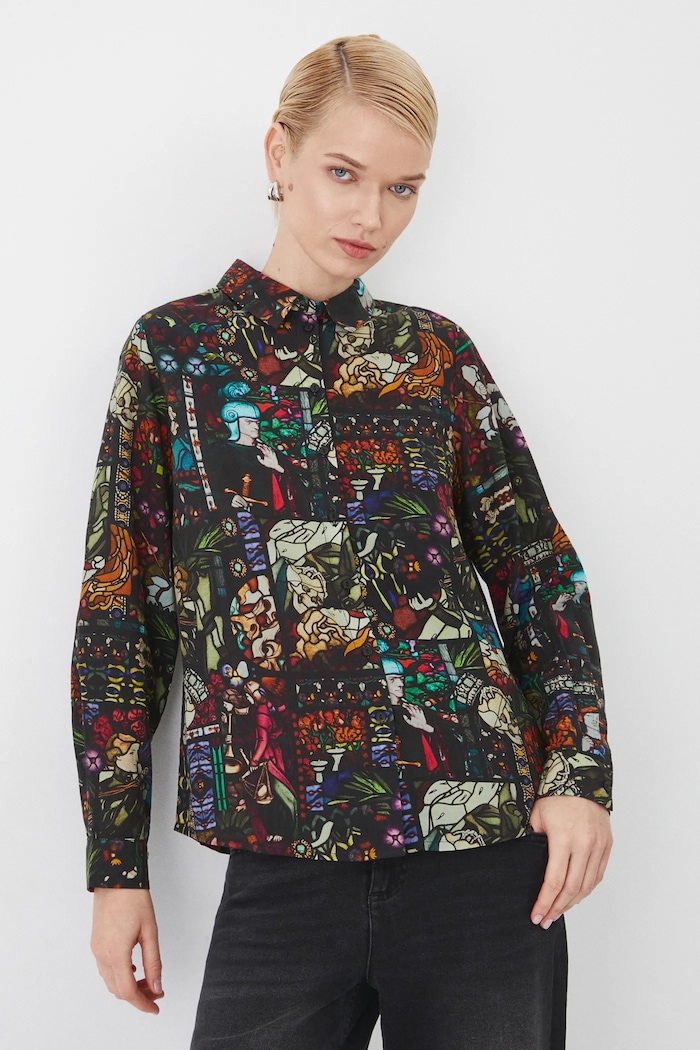 Koszula damska z kolekcji Eviva L'arte kolor multicolor RS25-KDD255 multicolor