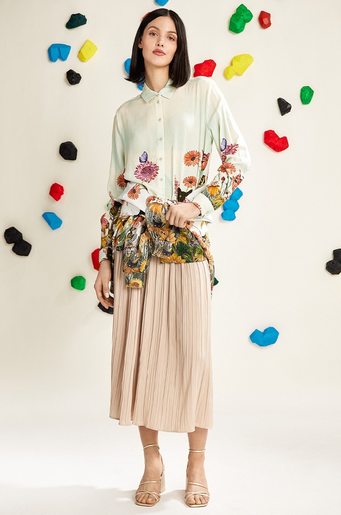Koszula damska by Nieszka Skłodowska, Grafika Polska kolor multicolor casual multicolor RS25.KDD450