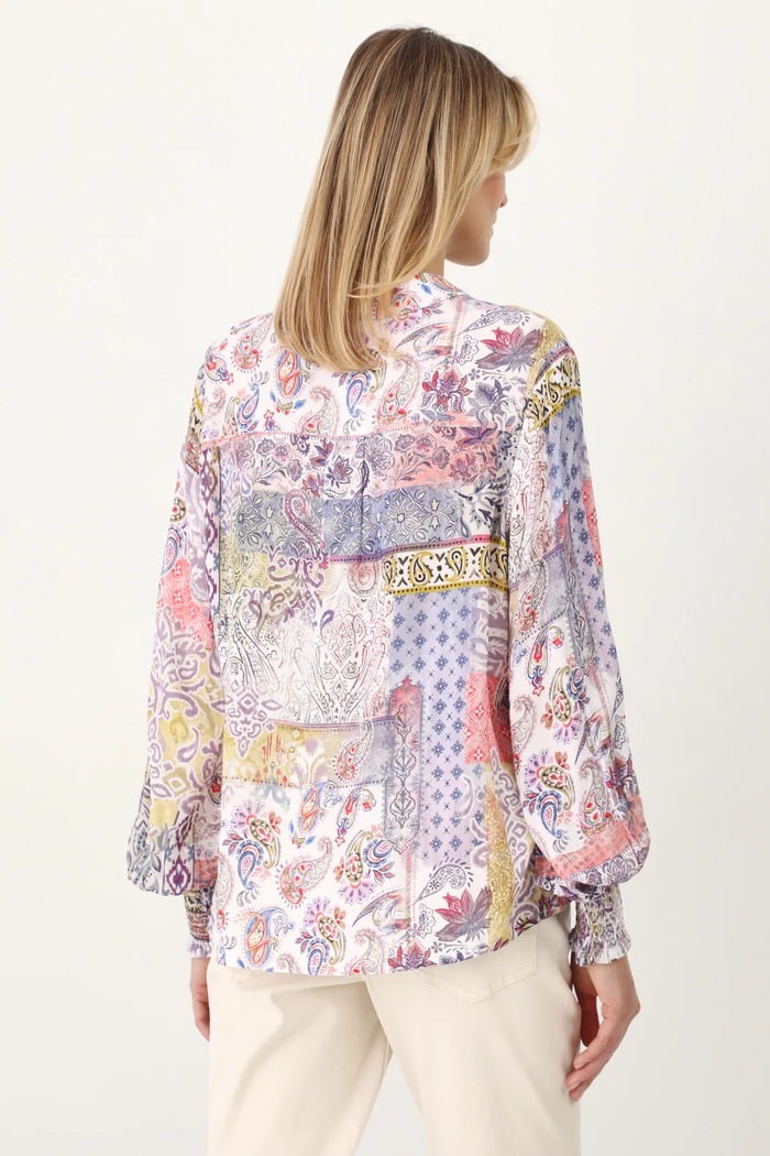 Odzież Koszula damska oversize wzorzysta kolor multicolor RS25.KDD501 multicolor