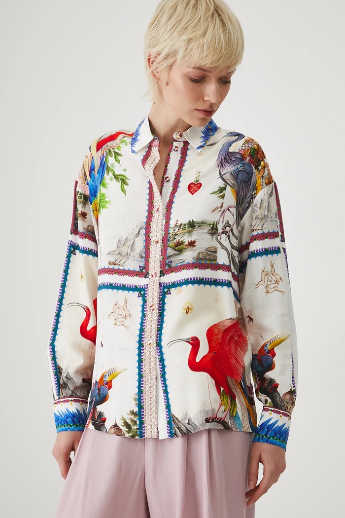 Koszula damska z kolekcji El Gato Chimney x Medicine kolor multicolor RS25-KDD851 multicolor RS25