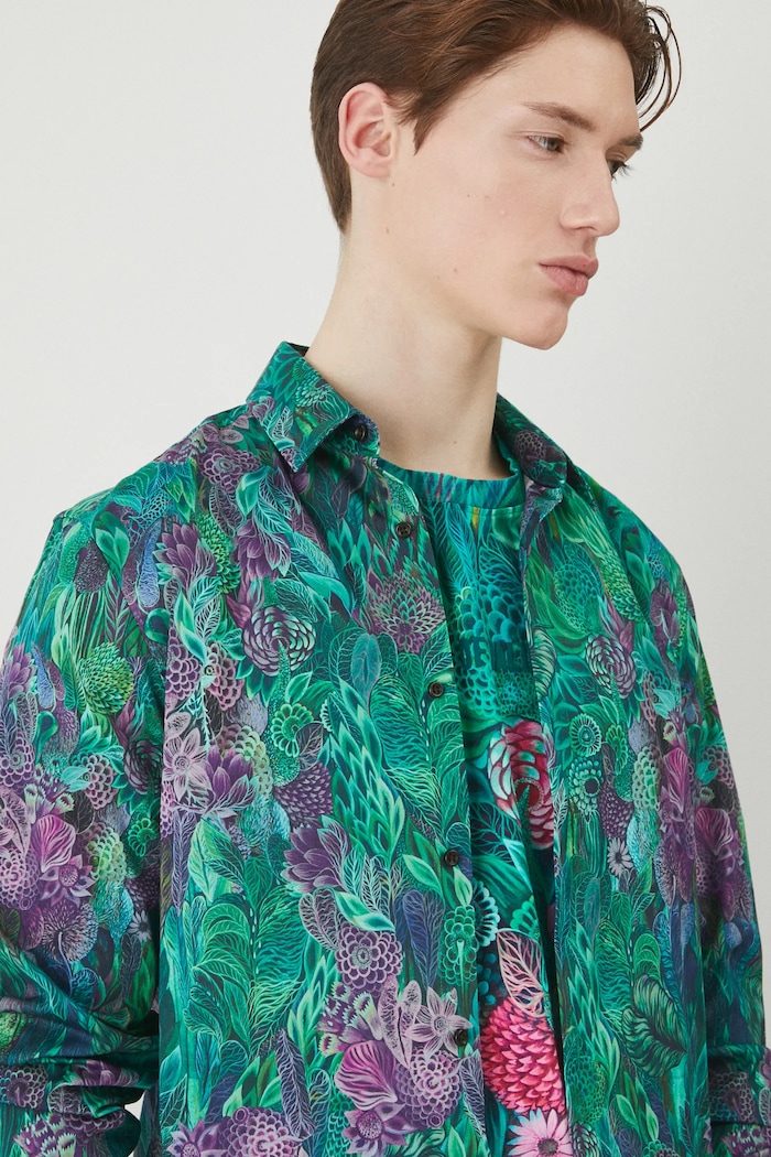 Koszula męska by Justyna Stoszek – Forest Forever, Sense of Values kolor multicolor RS25-KDM650 multicolor