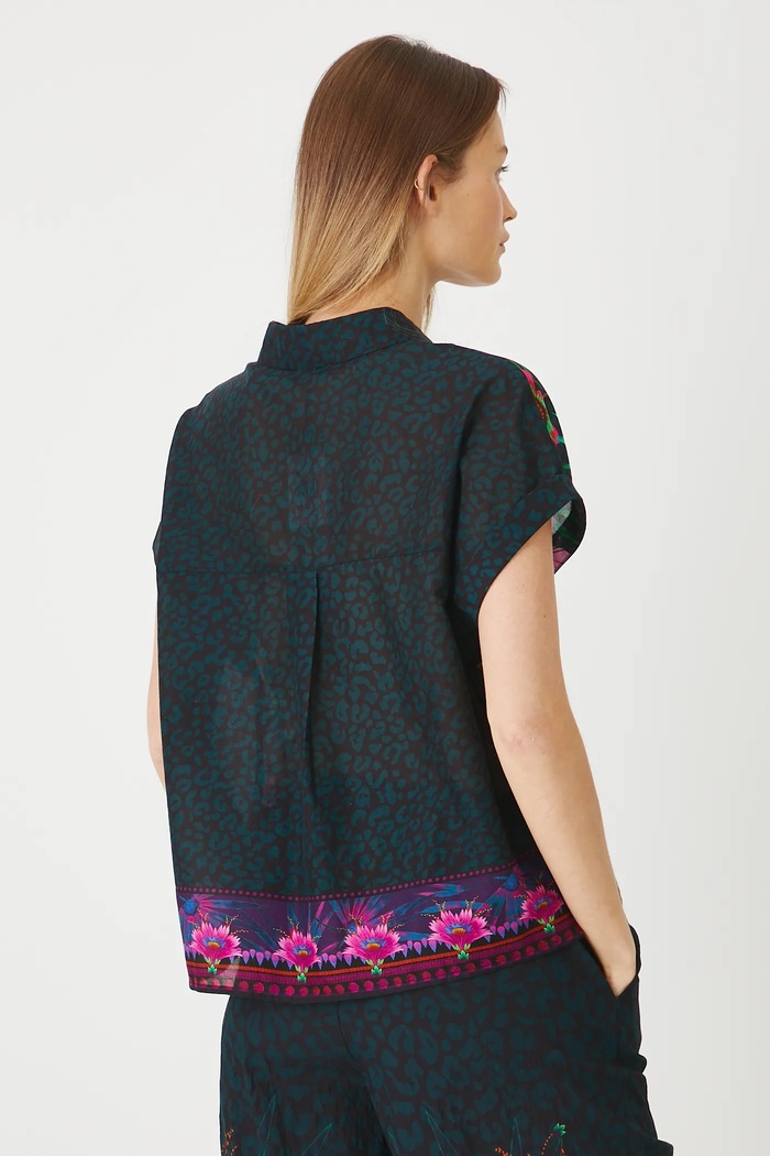 Odzież Koszula bawełniana damska wzorzysta kolor multicolor RS25-KKDA00 multicolor