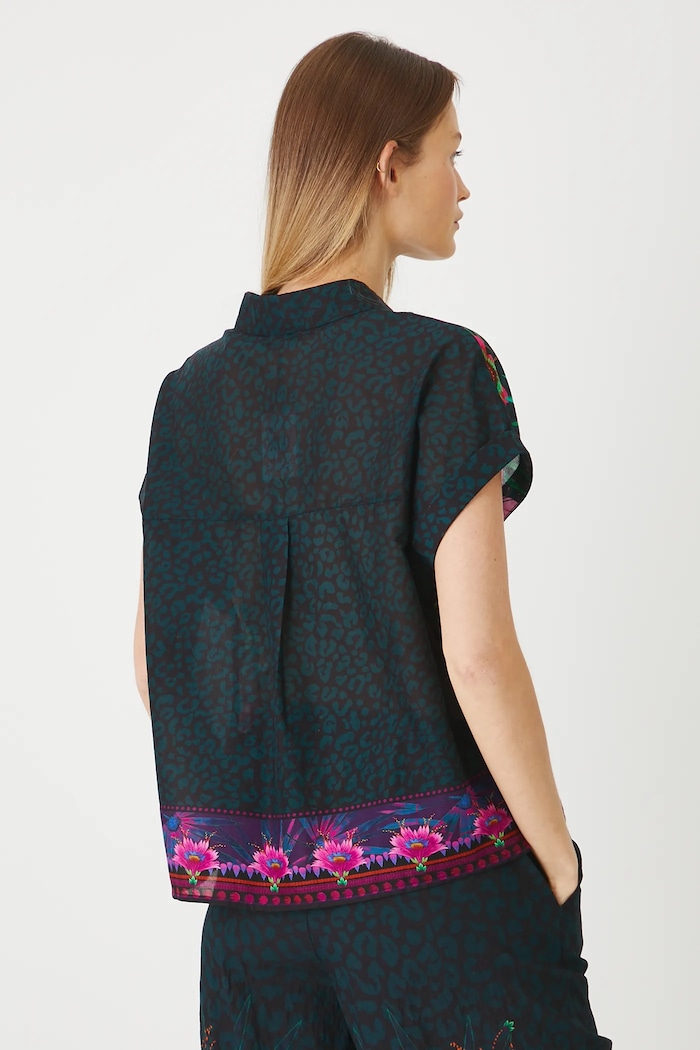 Odzież Koszula bawełniana damska wzorzysta kolor multicolor RS25-KKDA00 multicolor