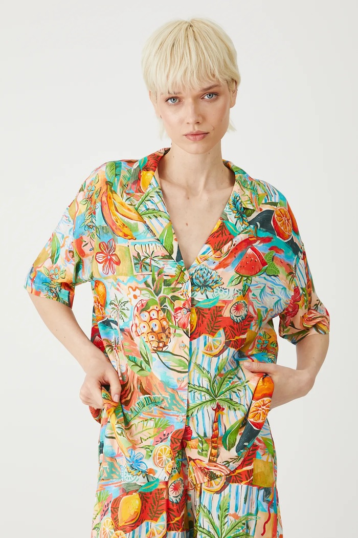 Medicine camasa multicolor RS25-KKDB03