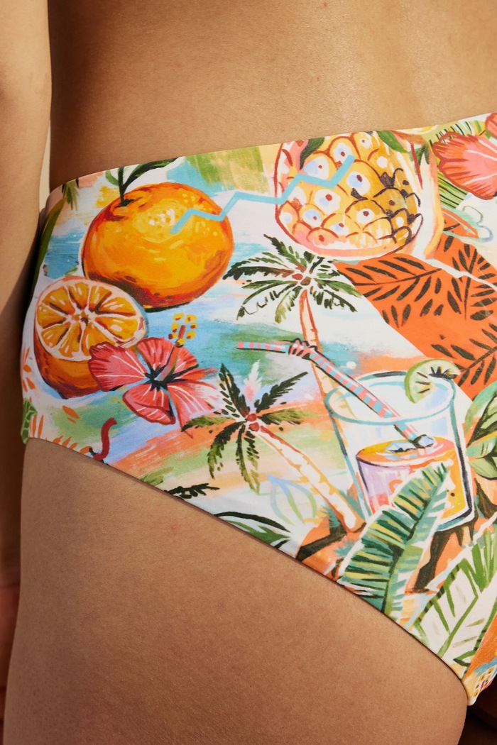 Dwuczęściowy strój kąpielowy damski wzorzysty kolor multicolor RS25-KOD722