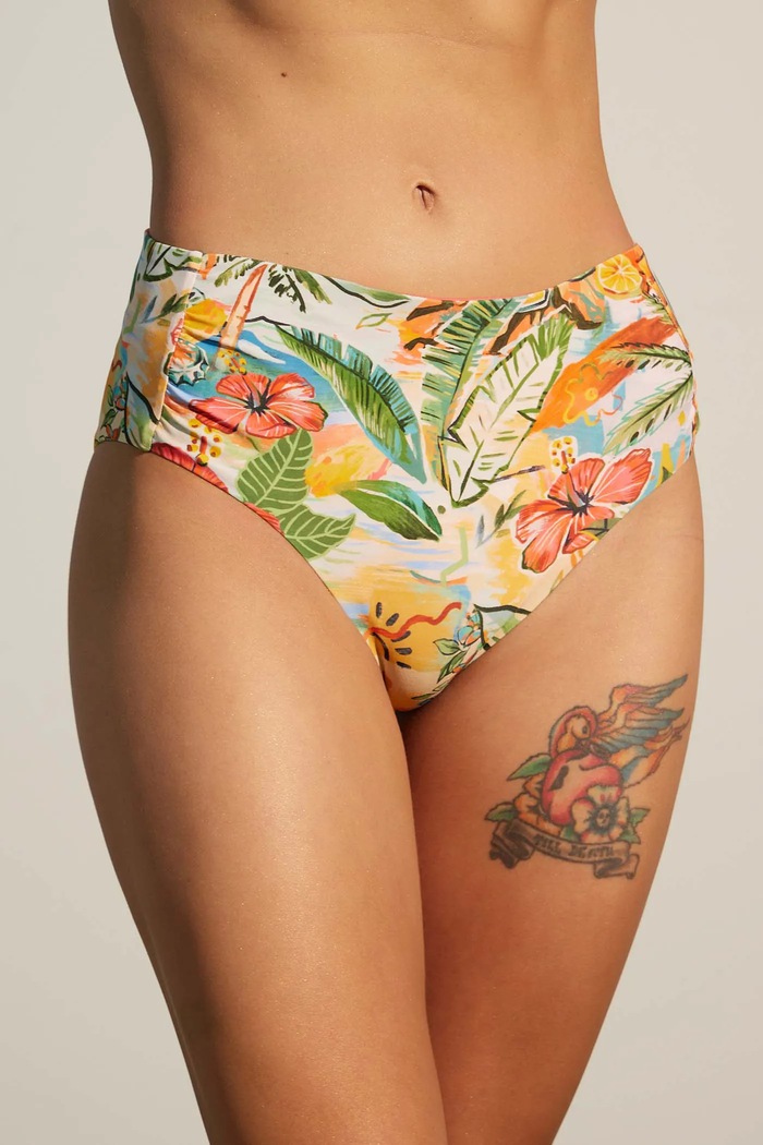 Dwuczęściowy strój kąpielowy damski wzorzysty kolor multicolor RS25-KOD722 multicolor