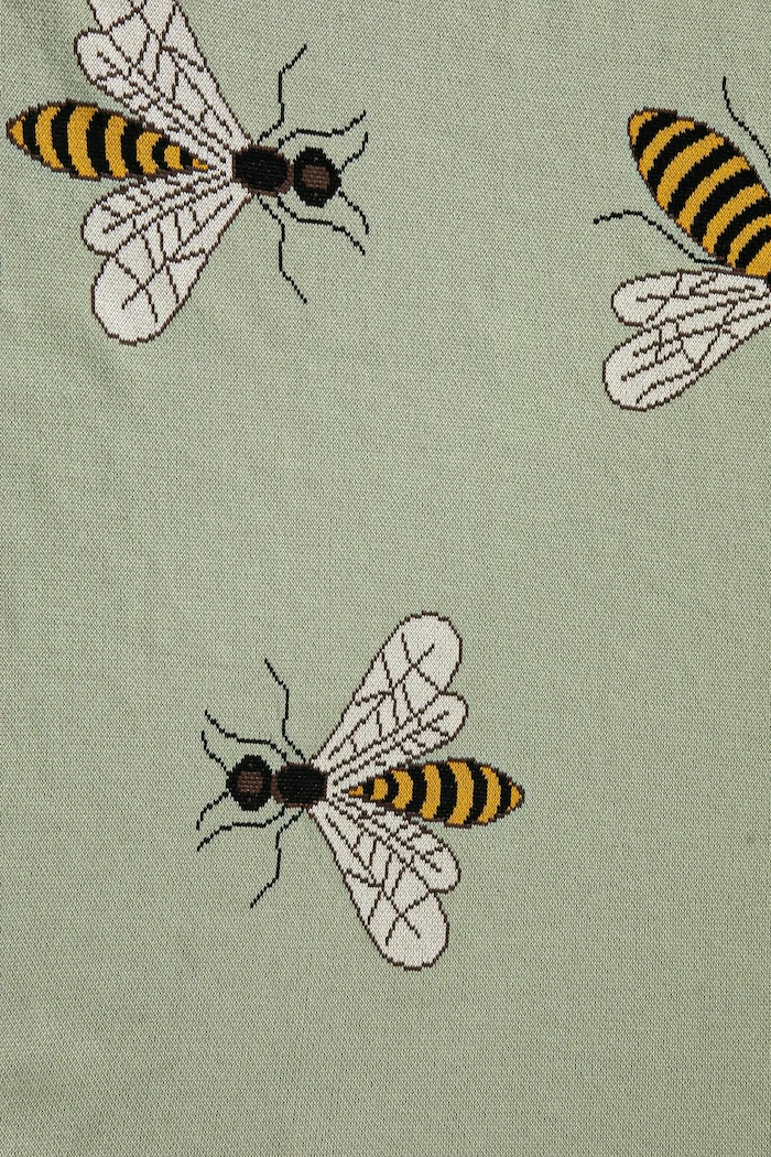 Sypialnia Koc bawełniany wzorzysty 130 x 160 cm kolor zielony RS25.KOU504 zielony