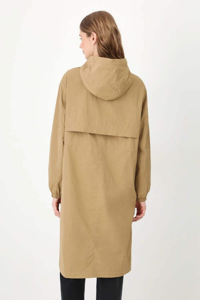 Oblečení Parka dámská hladký povrch béžová barva RS25-KPD500 béžová